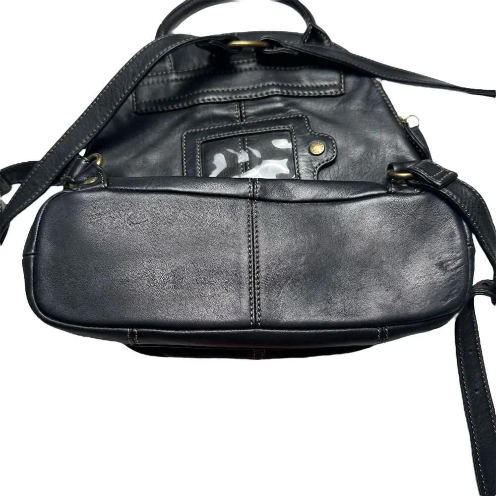Fossil | Women | Black Soft Leather Minimal Mini Backpack Purse | One Size